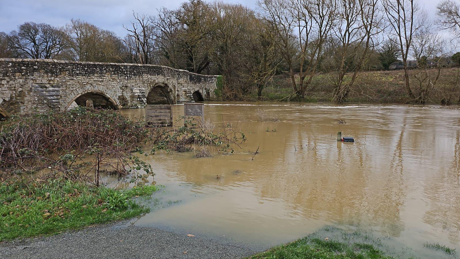 Flooding and rail disruption in Kent after heavy rain