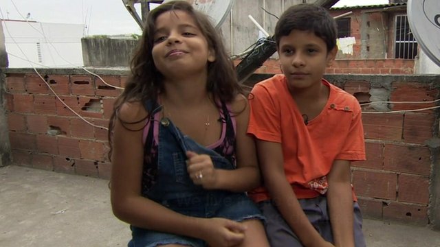 Two children living in a Rio favela