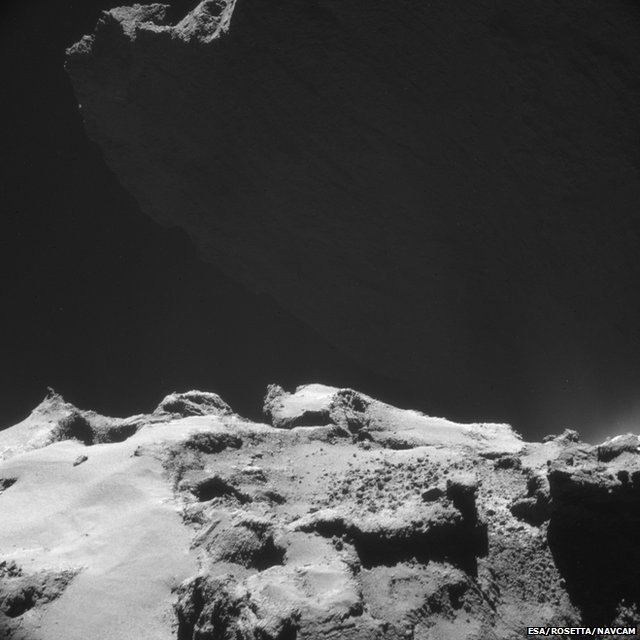 поверхность кометы, сфотографировано Розеттой