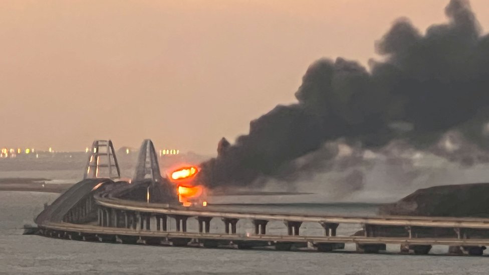 El puente que une Crimea con Rusia fue atacado el pasado 8 de octubre