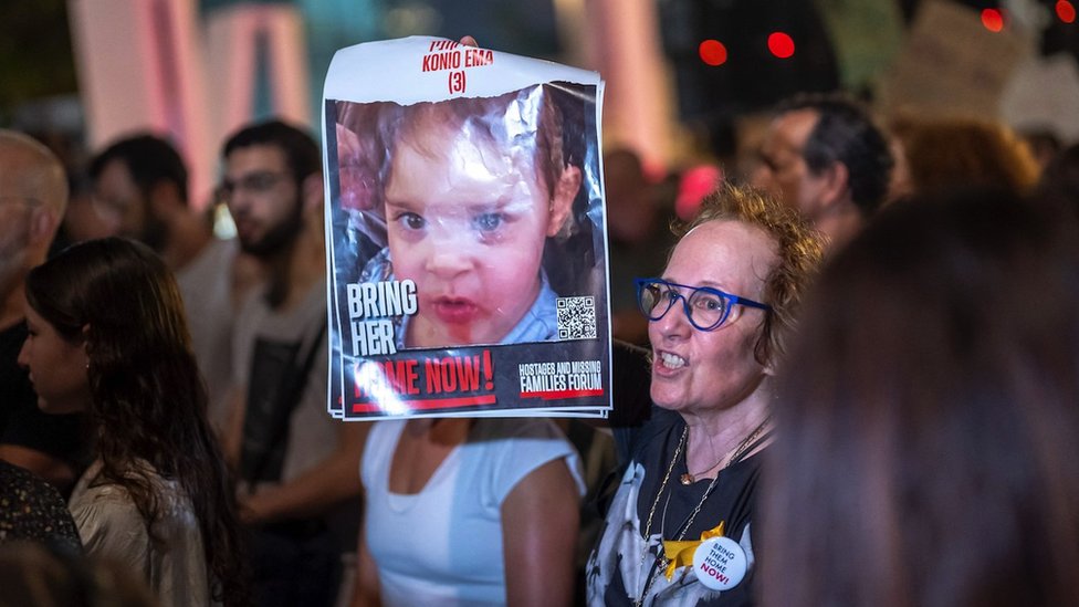 Families and friends of Israelis held hostage by Hamas in Gaza gathered at "Hostages Square" outside the Art Museum of Tel Aviv, urging the Israeli government to take immediate action for the release of the hostages. This event took place on 28 October.