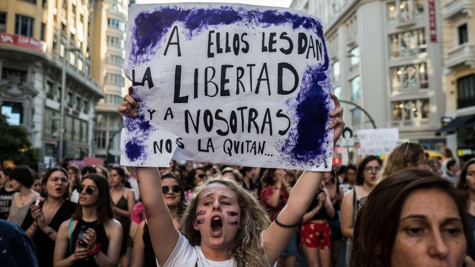 Marcha de mujeres en Madrid contra decisiones judiciales