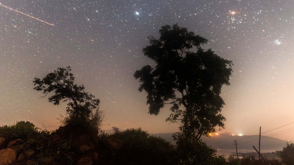 Una lluvia de estrellas gemínidas