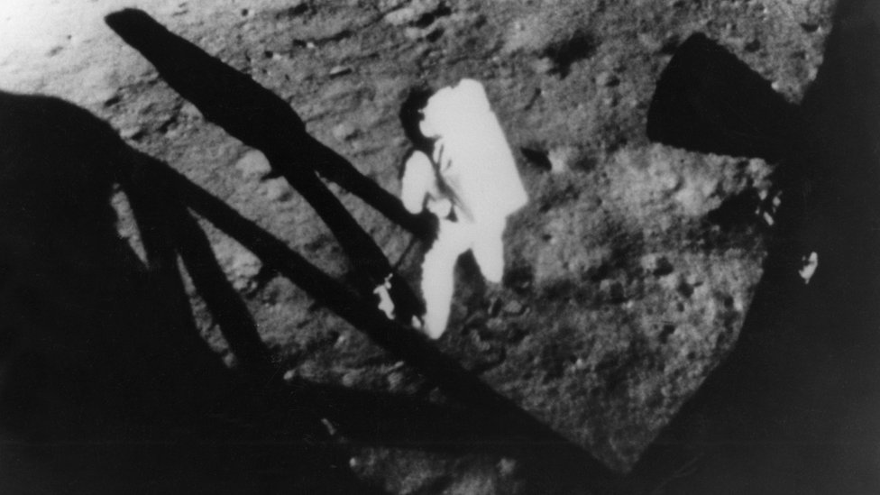 Neil Armstrong en la Luna.