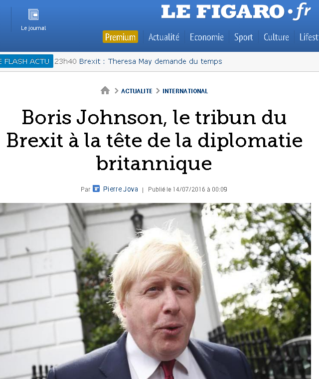 Заголовок и фотография Le Figaro
