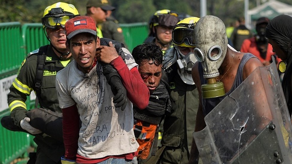Manifestantes en Venezuela NO USAR / BBC