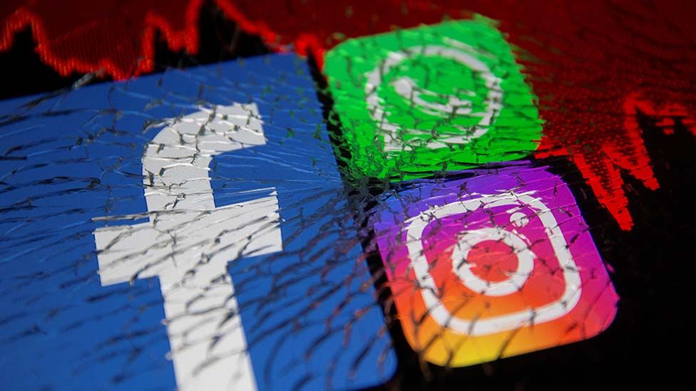 Los logos de Facebook, WhatsApp e Instagram