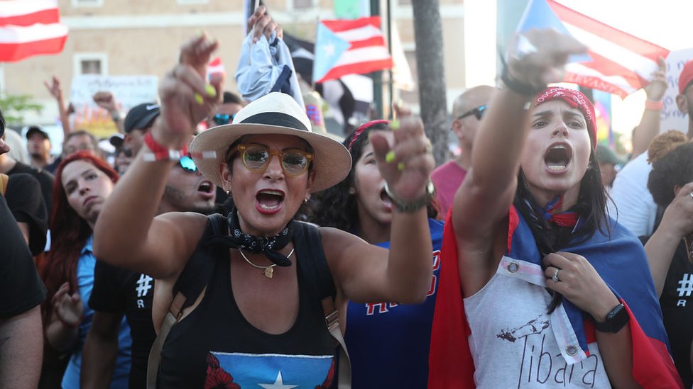 Protestas en Puerto Rico.