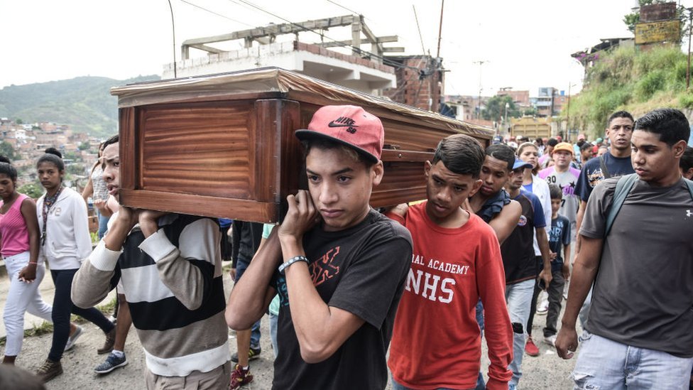 Funeral de Christian Charris en Venezuela.