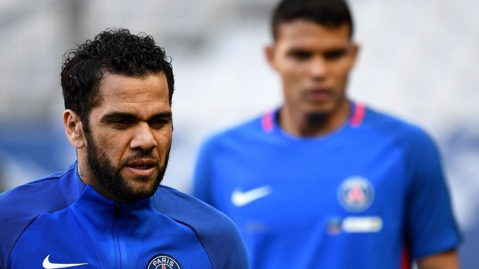 Dani Alves and Thiago Silva