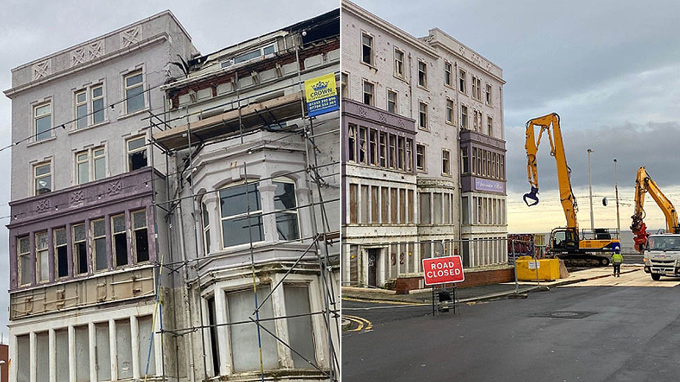 Blackpool hotel demolition could close part of prom for four weeks