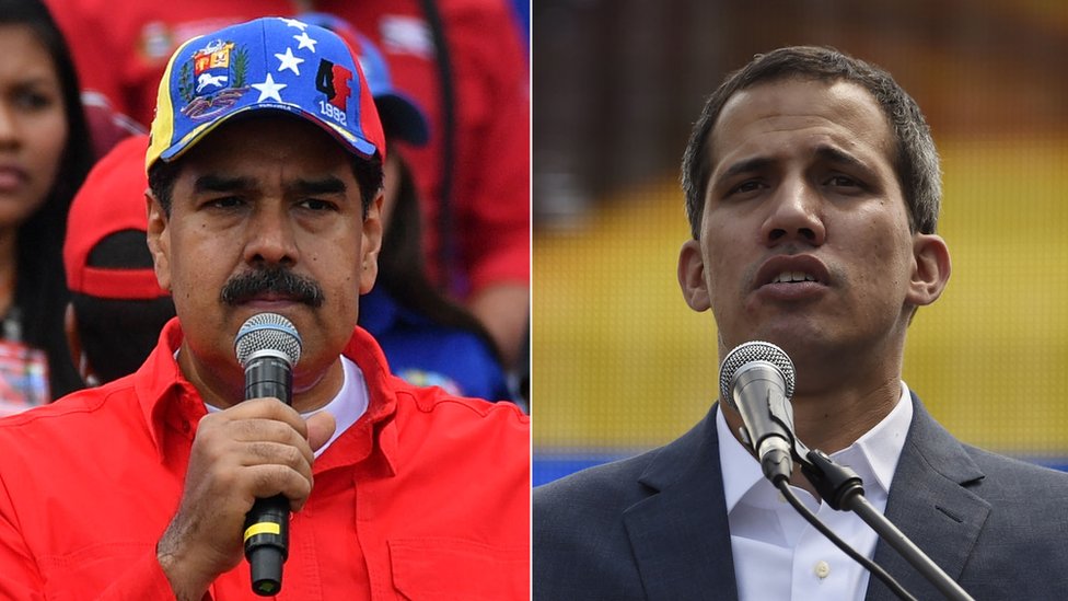 Nicolás Maduro and Juan Guaidó
