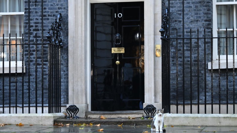 Fachada del número 10 de Downing Street, sede del gobierno británico