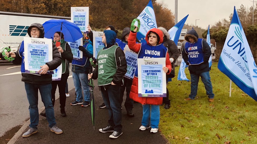 Забастовка рабочих Unison в Антриме