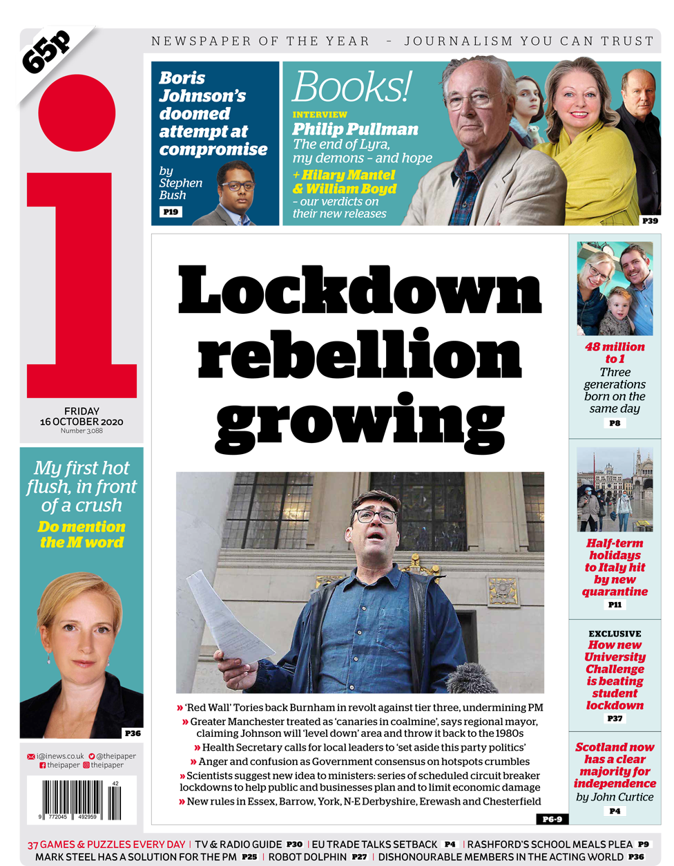 i front page 16/10/20
