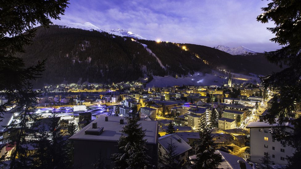 Vista de Davos, Suiza