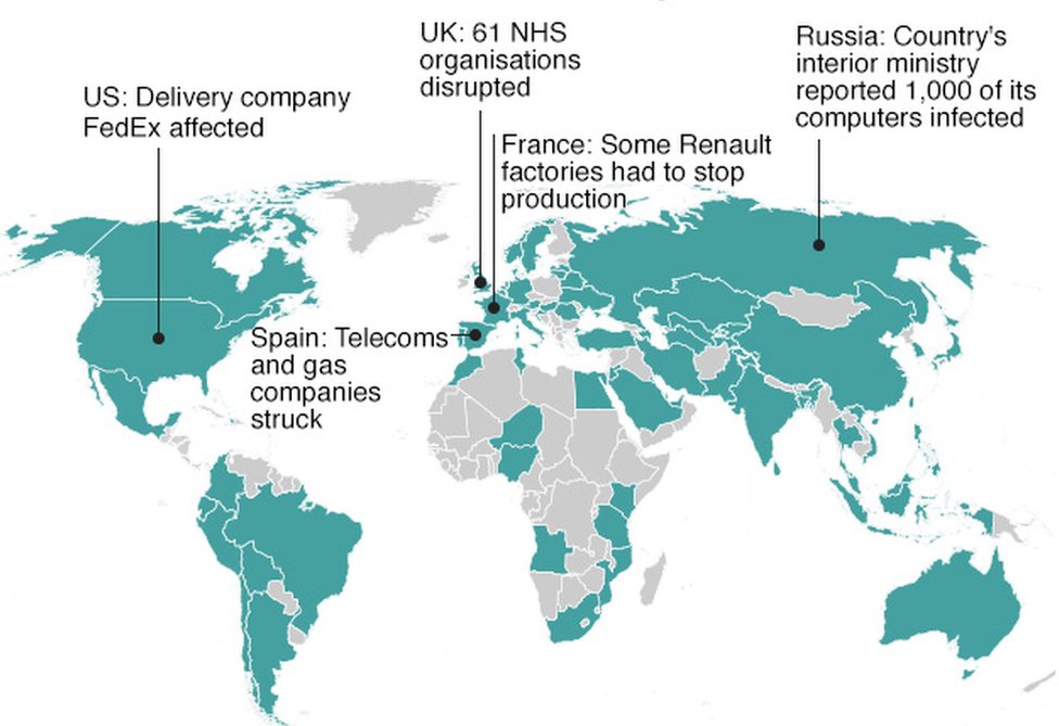 Ransomware Cyber Attack Who Has Been Hardest Hit Bbc News