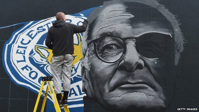 Ranieri graffiti as part of the 'Backing the Blues' campaign