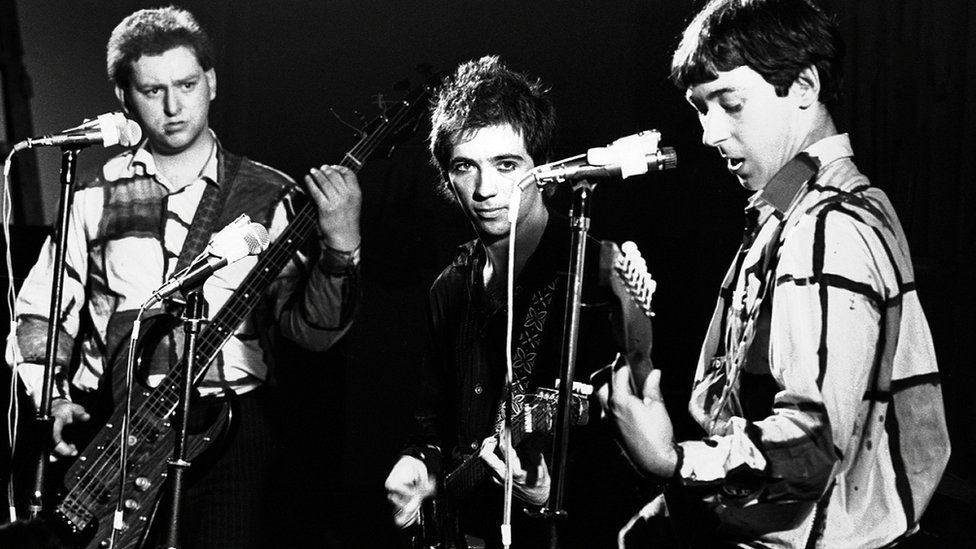 Buzzcocks, with Shelley centre, in 1977