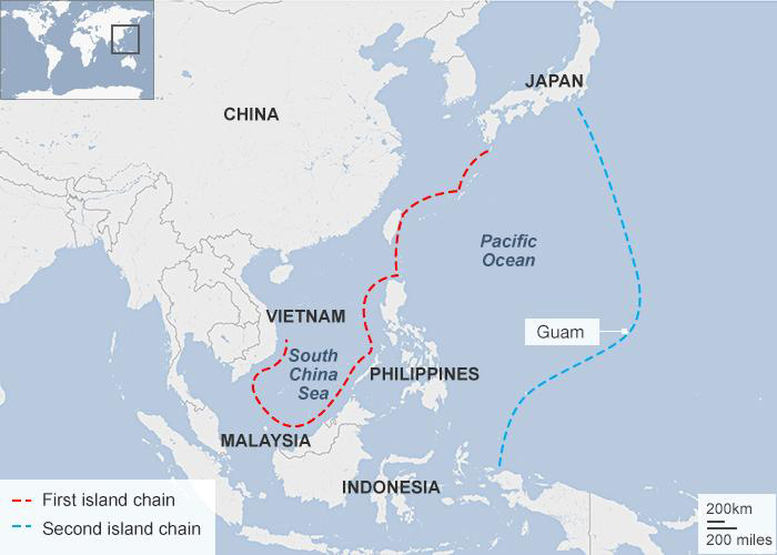 Карта островных сетей в Южно-Китайском море