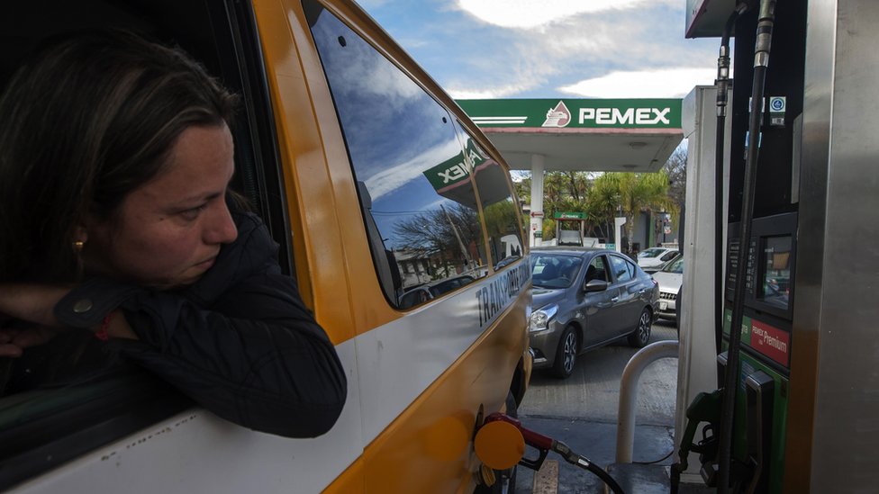Gasolinera de Pemex en México