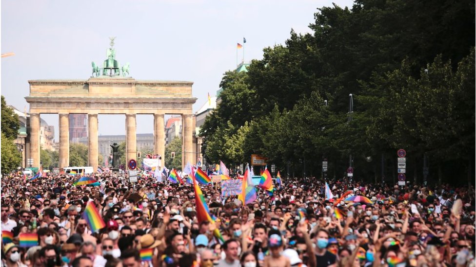 Manifestación del Orgullo LGTBI+ en Berlín