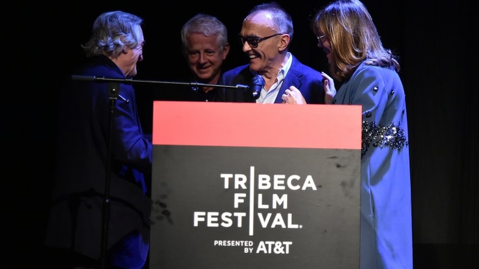 Роберт Де Ниро, Ричард Кертис, Дэнни Бойл и Джейн Розенталь на кинофестивале Tribeca 2019