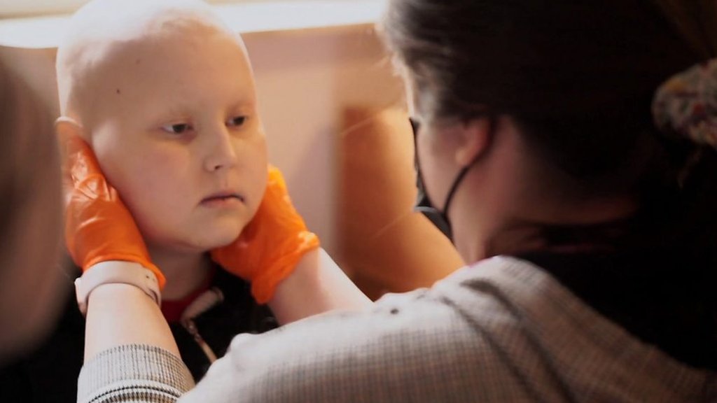 Ukraine invasion: The children with cancer fleeing war at home