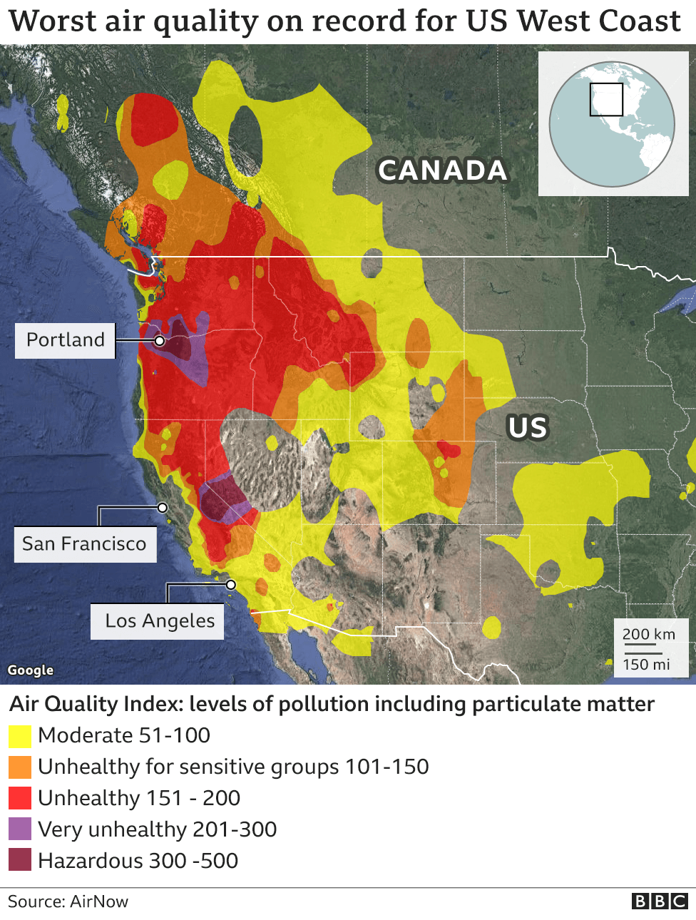 Western Wildfires Map 5299