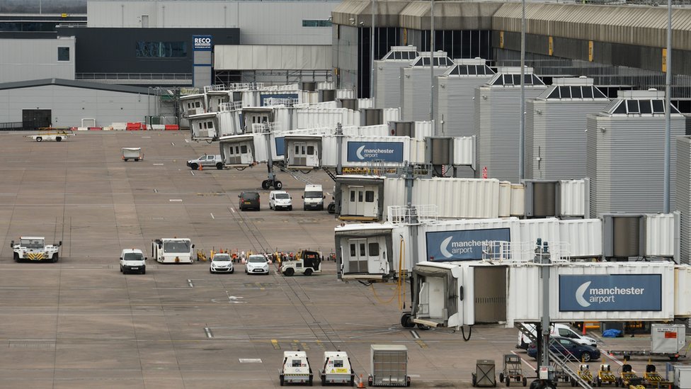 Coronavirus Manchester Airport Closes Two Terminals Bbc News