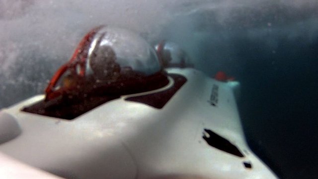 submarine in the water
