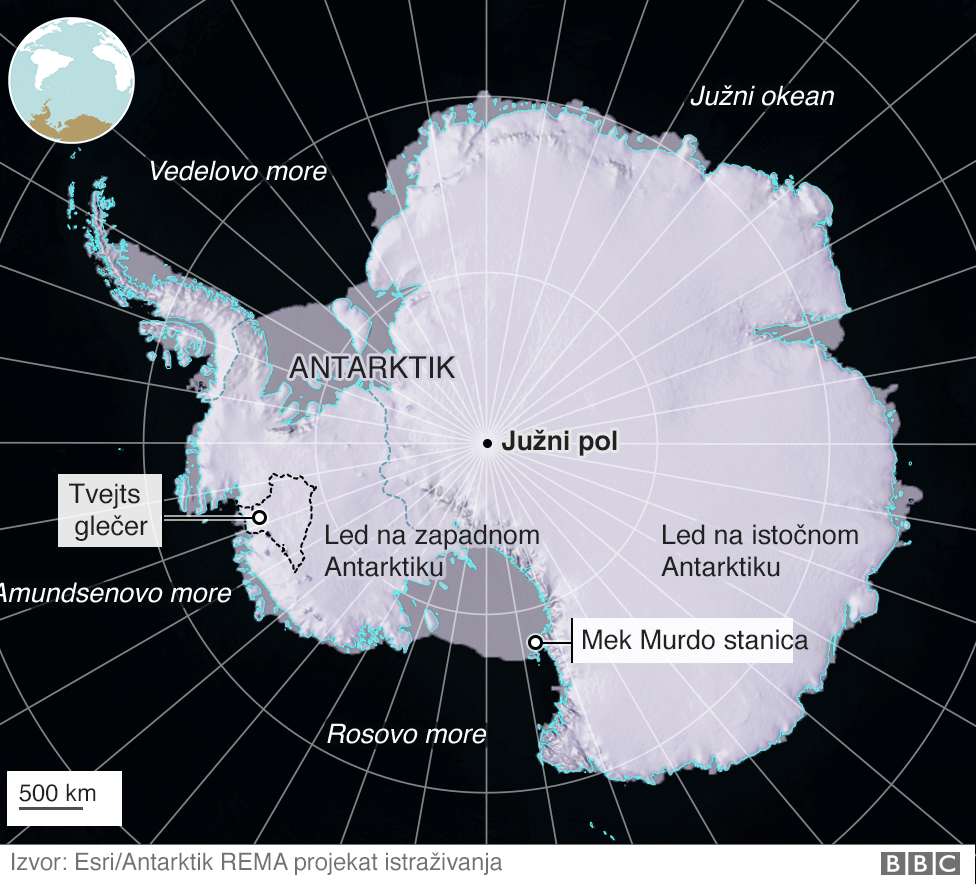 Mapa Antarktika