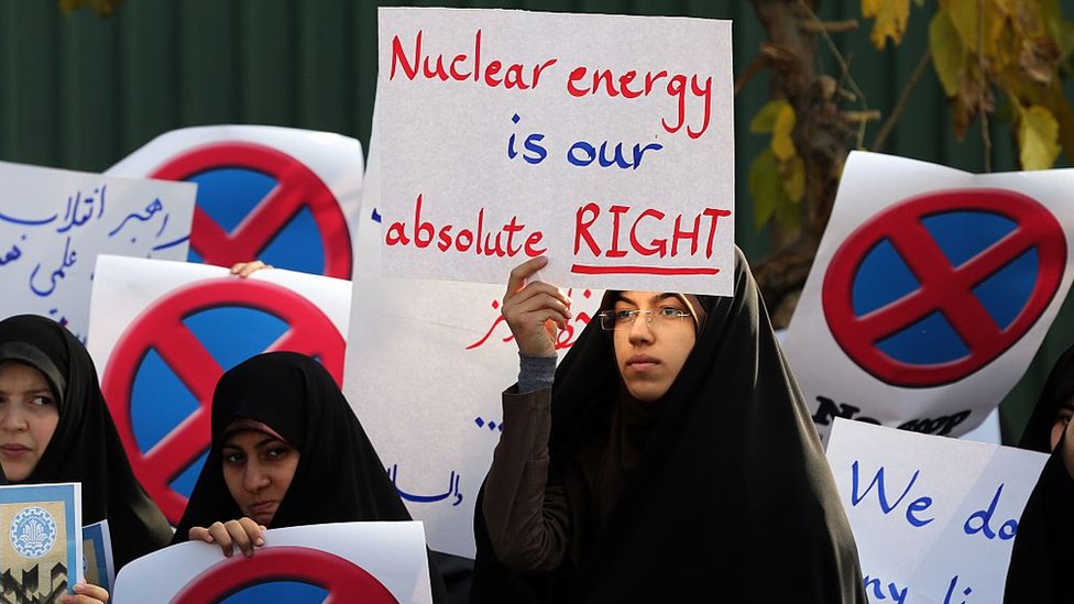 Manifestación en apoyo al programa nuclear de Irán.