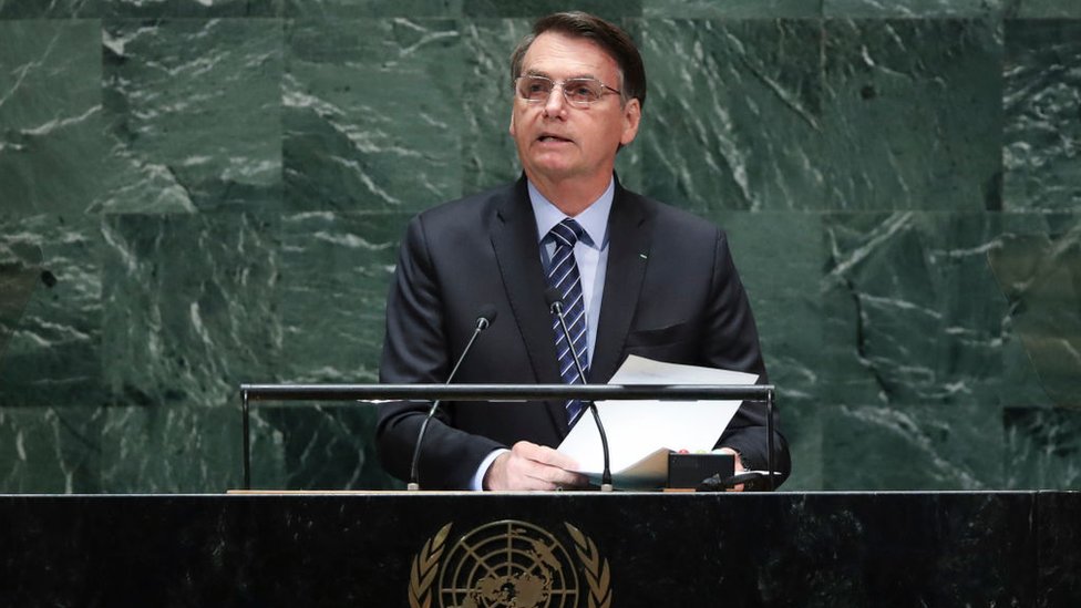 Jair Bolsonaro ante la Asamblea General de Naciones Unidas