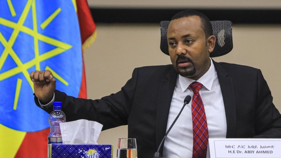 Ethiopian Prime Minister Abiy Ahmed speaks during a question and answer session in parliament, Addis Ababa, Ethiopia 30 November 2020