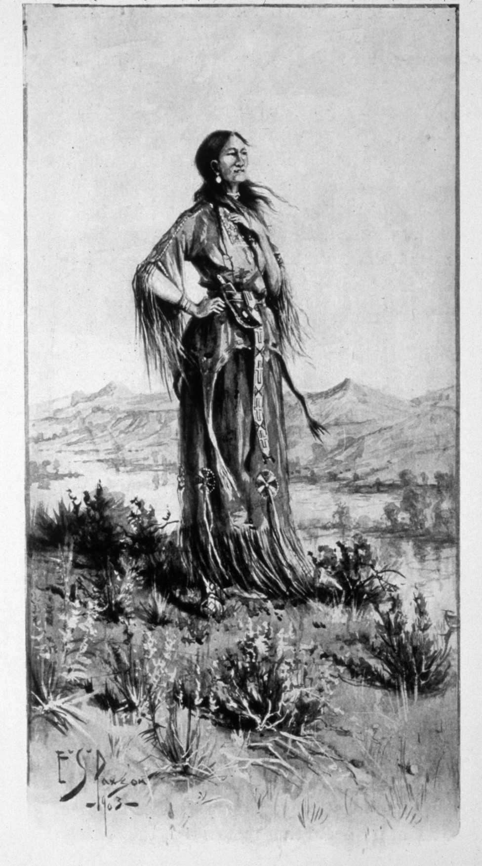 Ilustração de Sacagawea