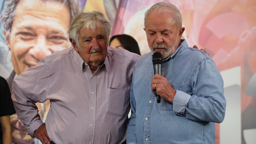 José "Pepe" Mujica (izq.) y Luiz Inácio Lula da Silva (der.).