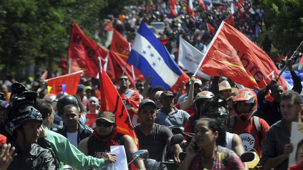 Tegucigalpa es escenario de protestas por las dudas sobre los datos electorales. Protestas Honduras