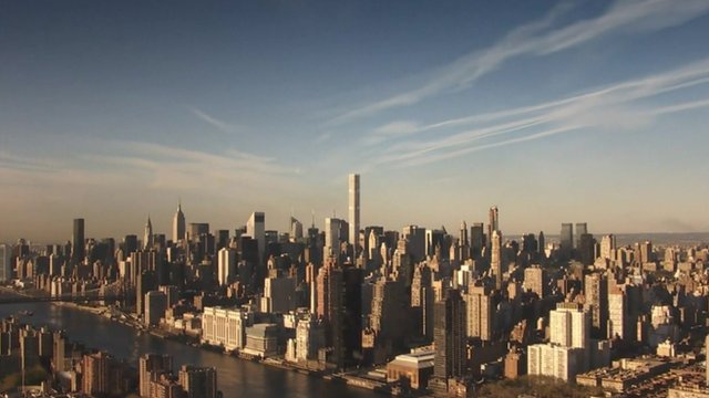 Aerial shot of New York