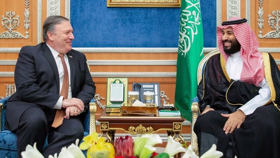 ABD Dışişleri Bakanı Mike Pompeo ve Suudi Arabistan Veliaht Prensi Muhammed bin Selman
