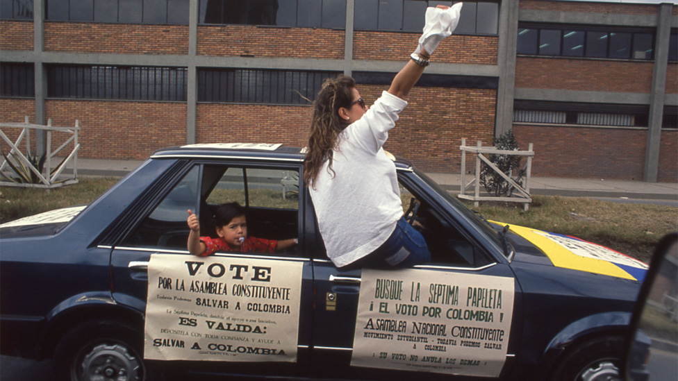 Protestas en Colombia a favor de Séptima Papeleta