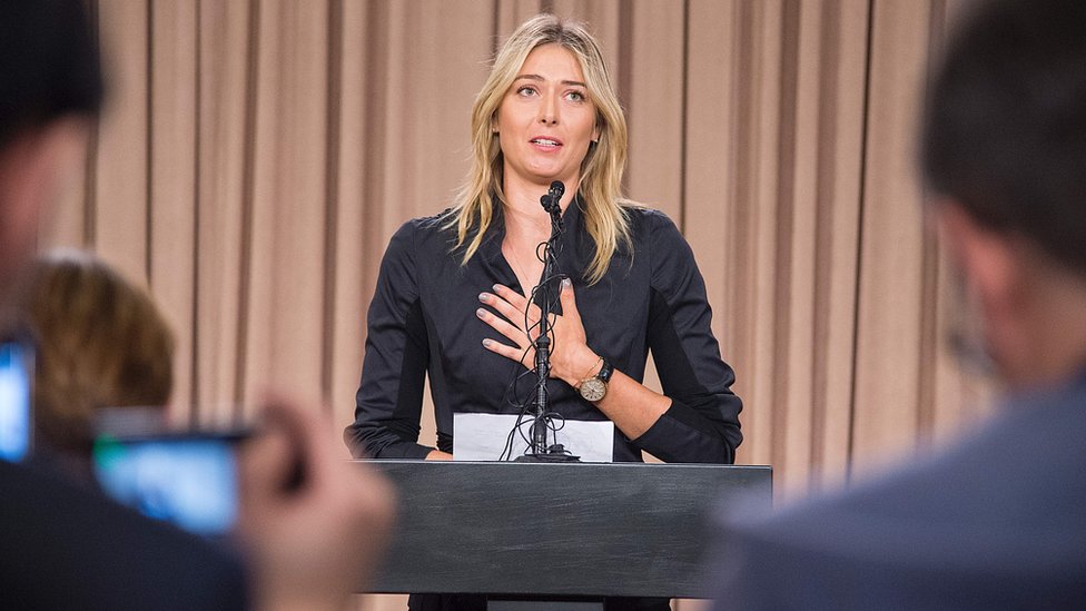 La tenista anunció en rueda de prensa que había dado positivo por dopaje. Maria Sharapova