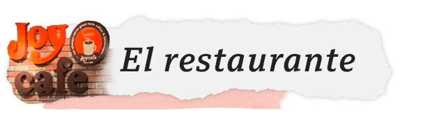 Separador con el título "El restaurante".