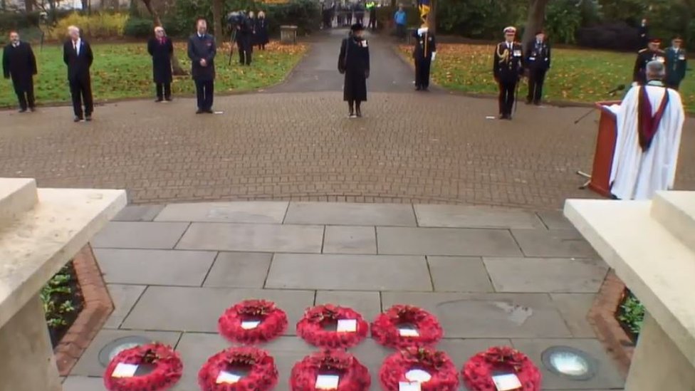 Wreaths at the Welsh National War Memorial,