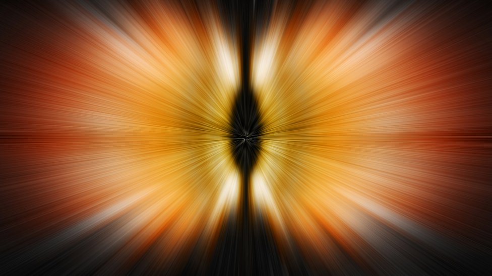 Ilustración de un agujero negro