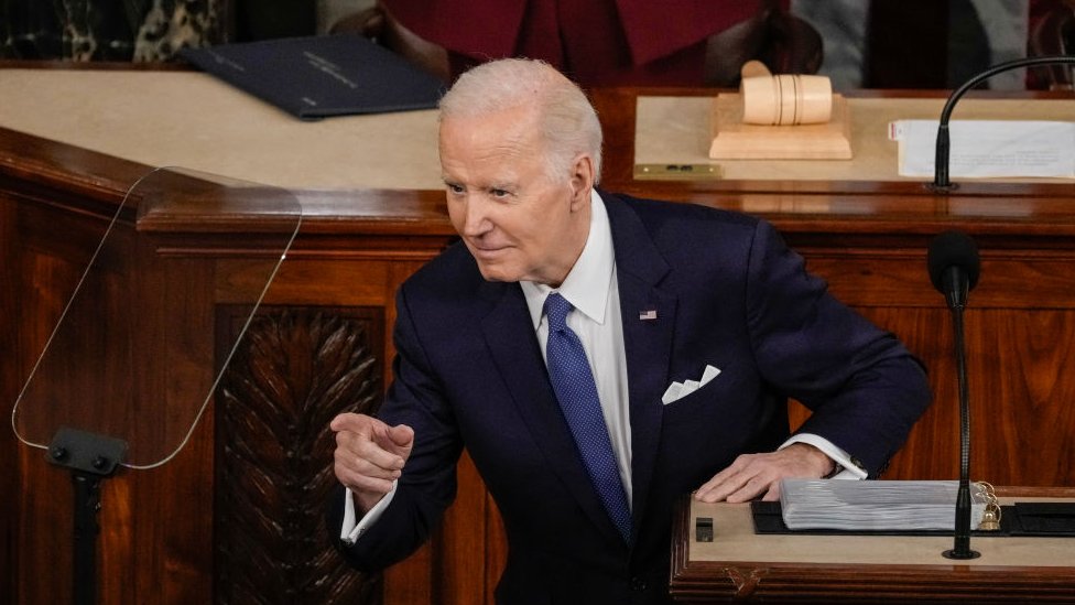 Joe Biden en el discurso de Estado de Union