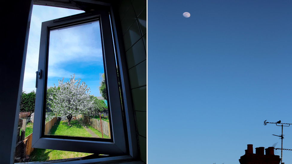 Вид из окна и изображение неба