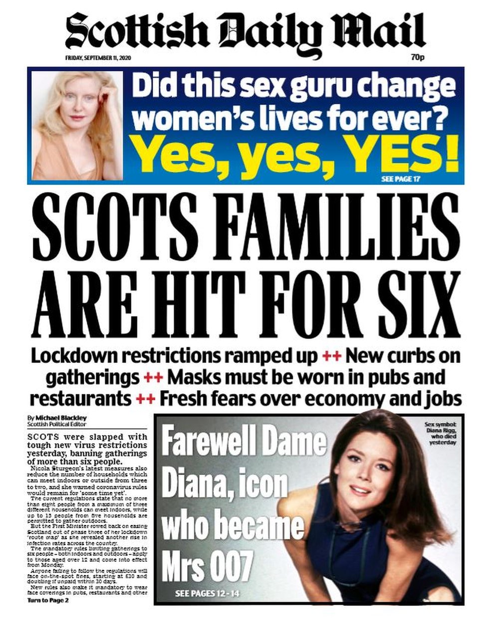 Scotland's papers: Scotland 'hit for six' and new Brexit revolt - BBC News