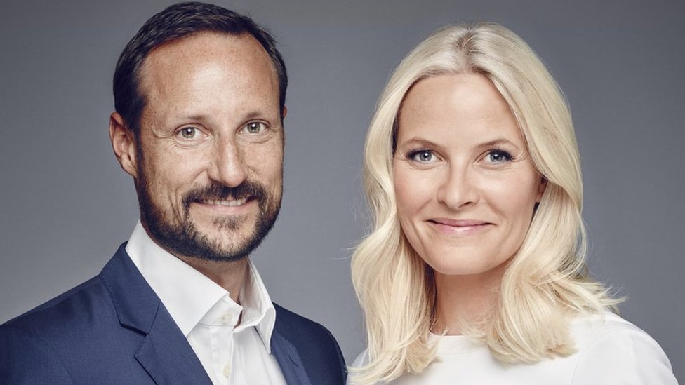 Crown Prince Haakon pictured with Princess Mette-Marit