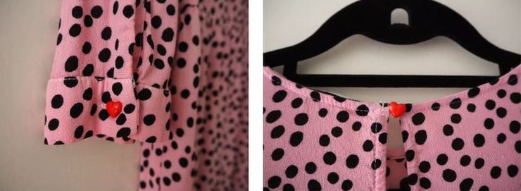 Подробности окрашенного розового платья крупным планом